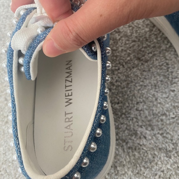 Stuart Weitzman Ollie Mini Pearly Sneakers - Picture 2 of 5